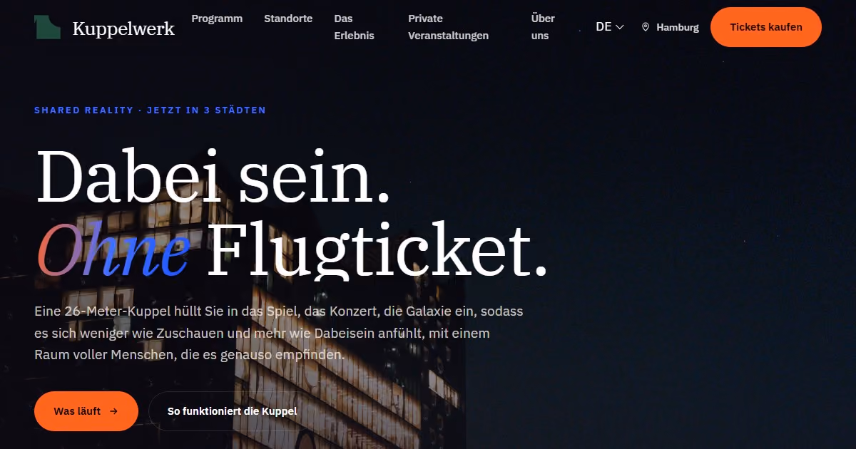 Kuppelwerk Deutschland: Entertainment-Webdesign für eine Kuppel-Marke