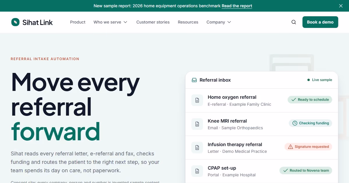 Sihat Link Singapore — healthcare referral platform design for a city-state market