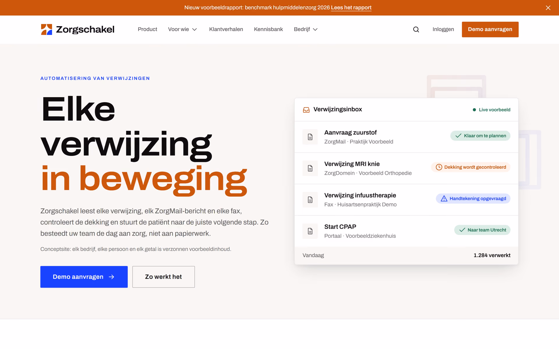 Zorgschakel Nederland: Homepage, product en oplossingen