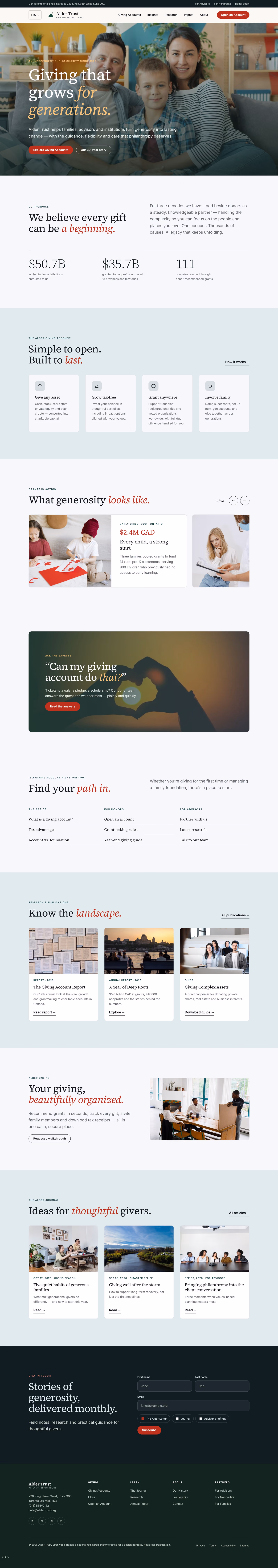 Birchwood Trust Canada: The brief