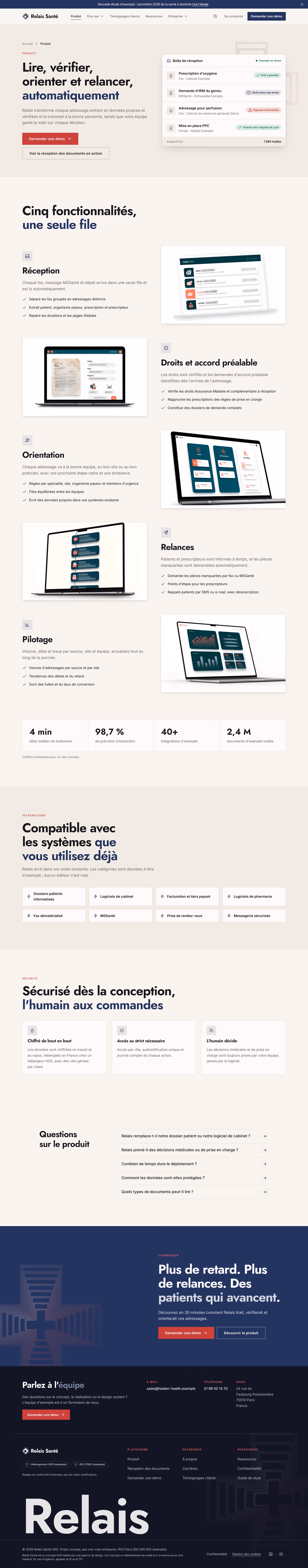 Relais Santé France: Accueil, produit et solutions
