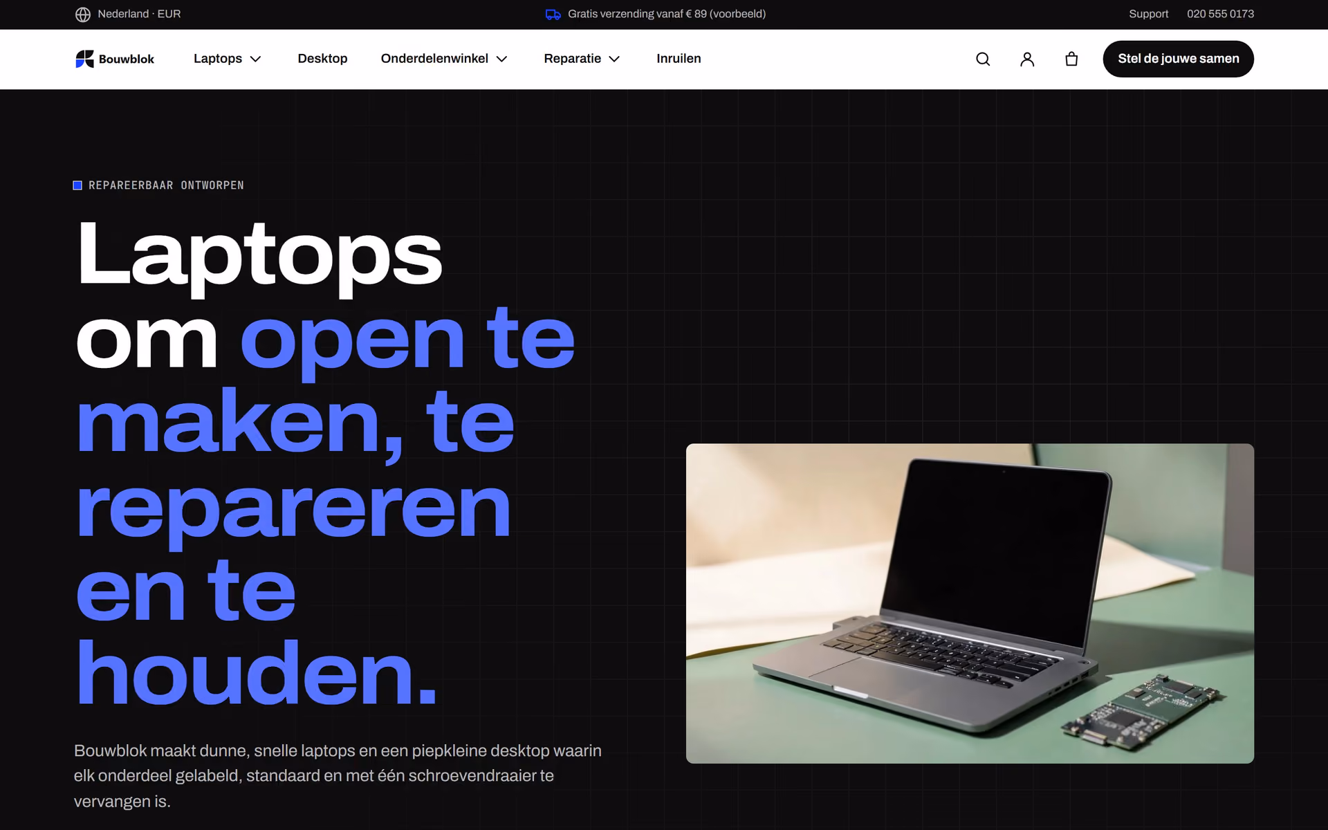 Bouwblok Nederland: Homepage, configurator en marketplace