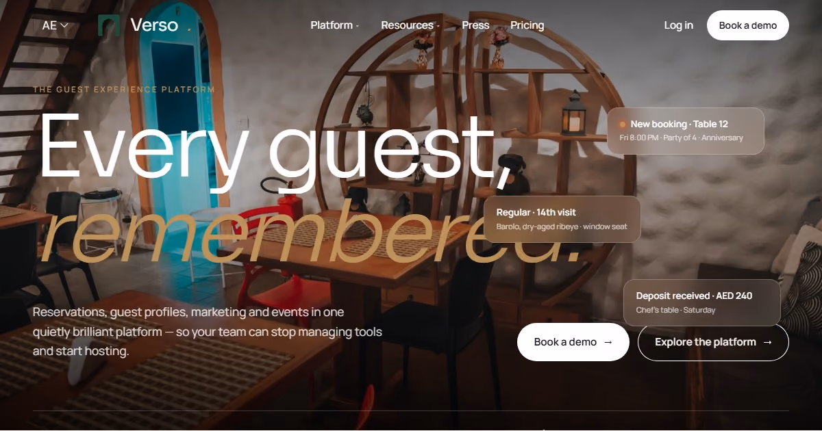 Ahlan UAE — hospitality website design for a guest experience platform