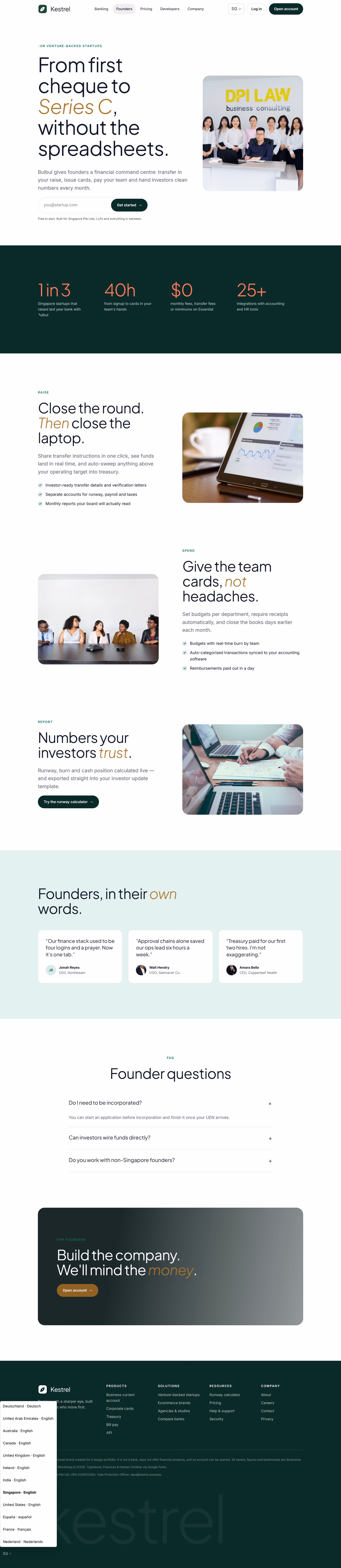 Bulbul Singapore: Homepage and key journeys