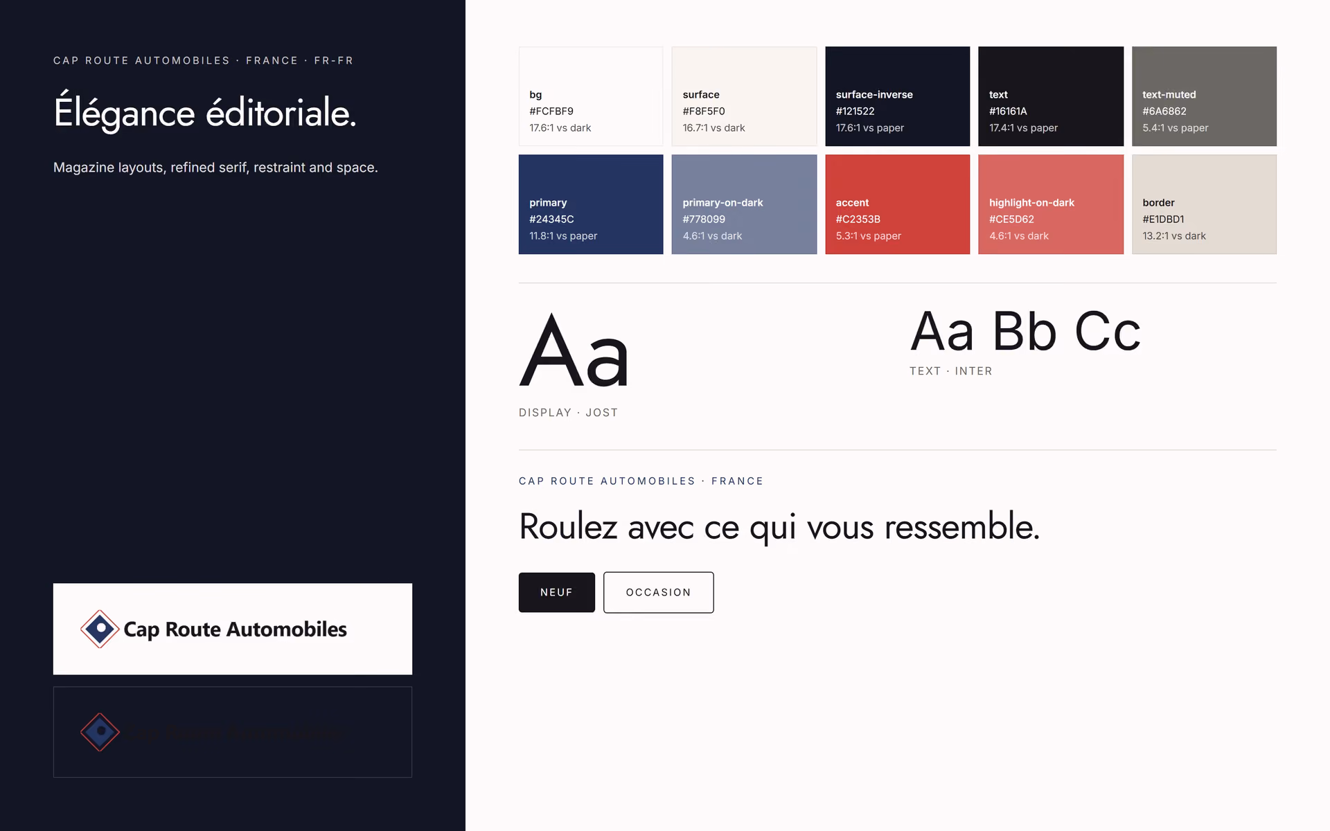 Cap Route Automobiles France: Adaptation de marque