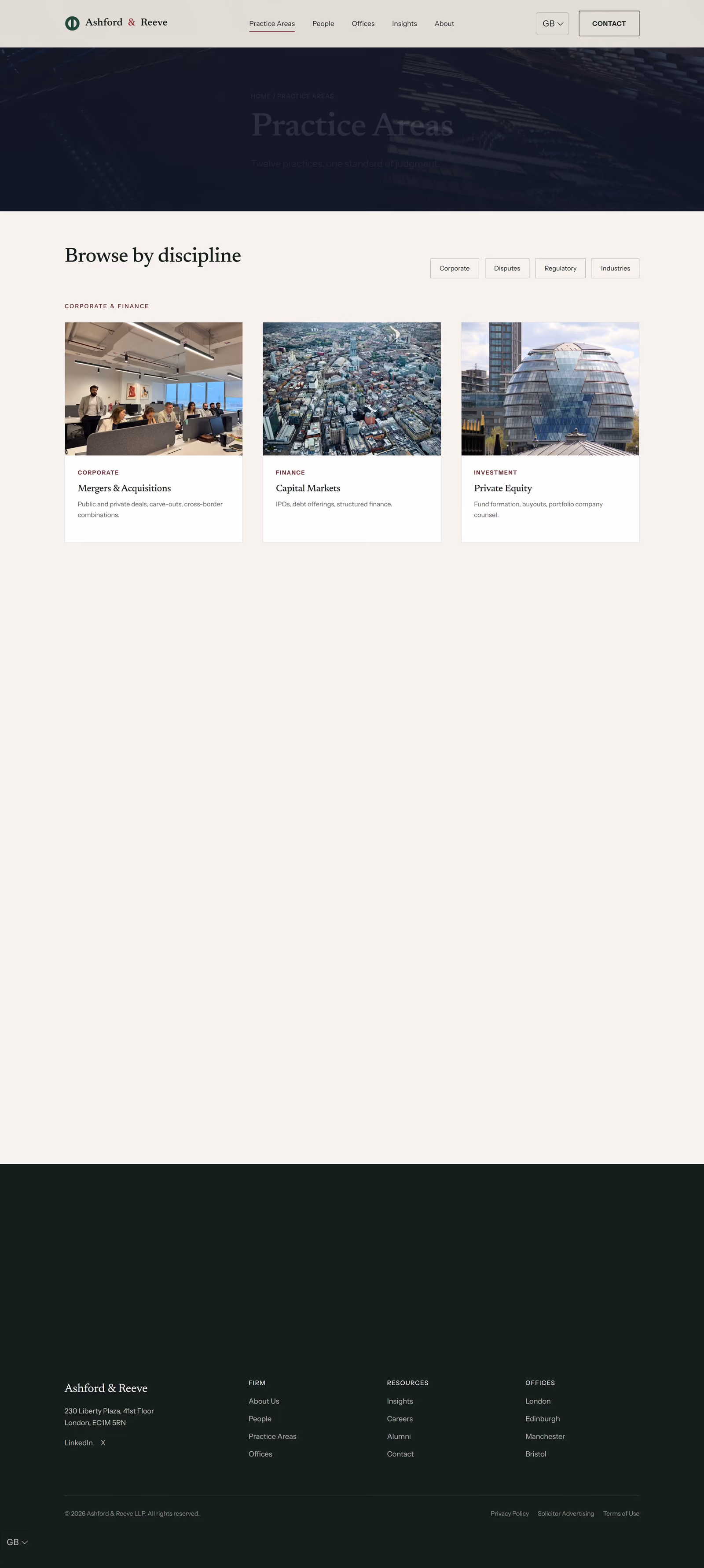 Pemberton & Hale UK: Homepage and key journeys