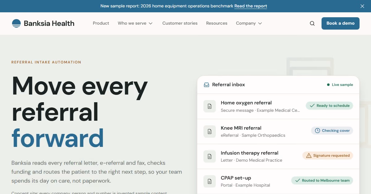 Banksia Health Australia: healthcare referral platform design for Australian providers