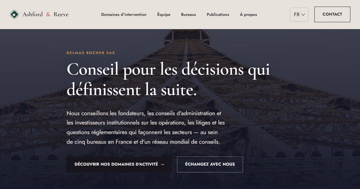 Delmas Rocher France - webdesign pour un cabinet d'avocats parisien