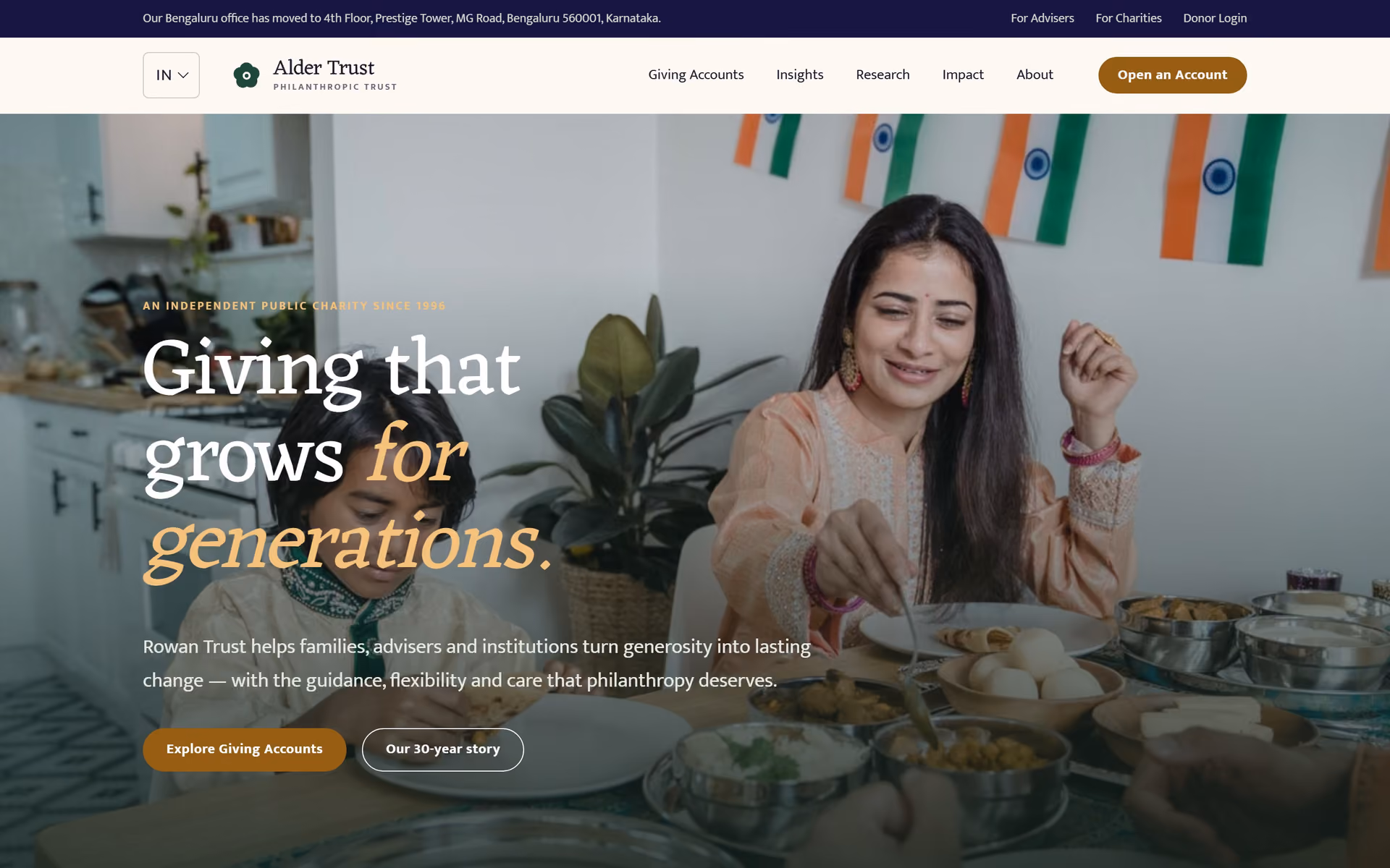 Peepal Trust India: Homepage and key journeys