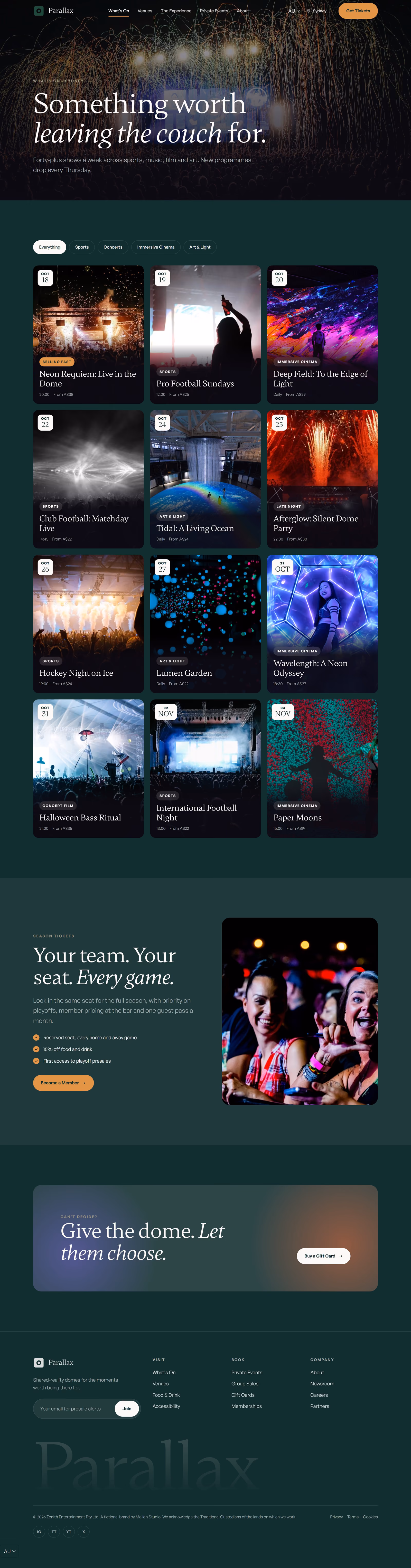 Zenith Australia: Homepage and key journeys