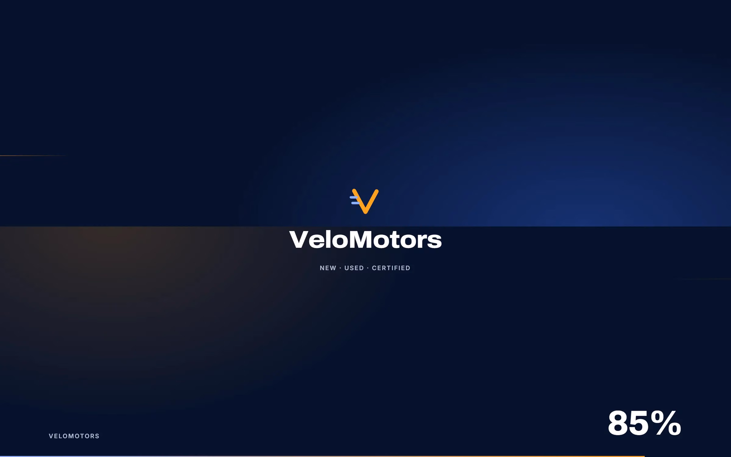 Branded website preloader animation with logo draw and loading counter