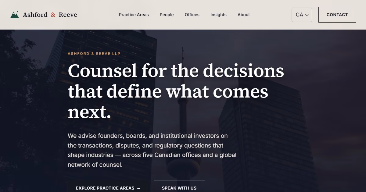 Lachance & Moore Canada - law firm website design for a Toronto-led practice