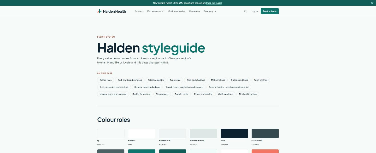 Styleguide page
