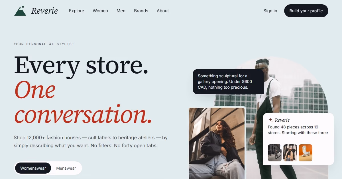 Songe Canada: AI Fashion E-Commerce Website Design