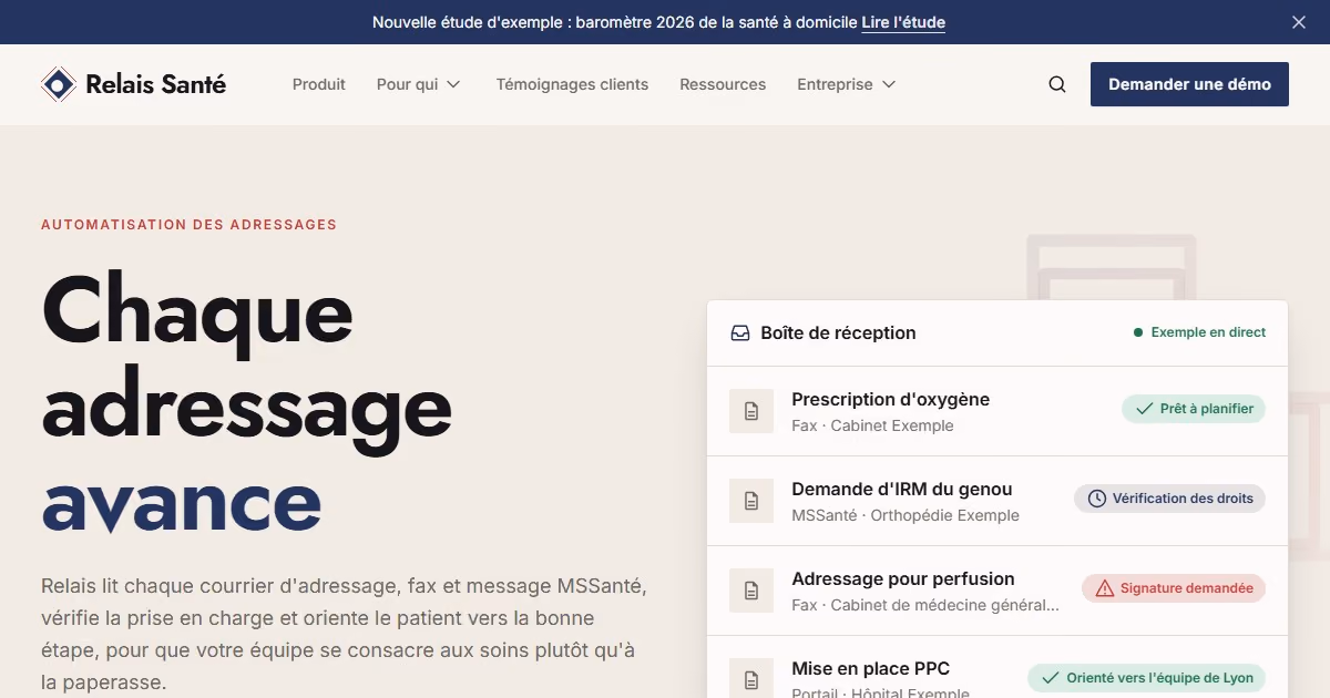 Relais Santé France - webdesign pour une plateforme d'adressage santé