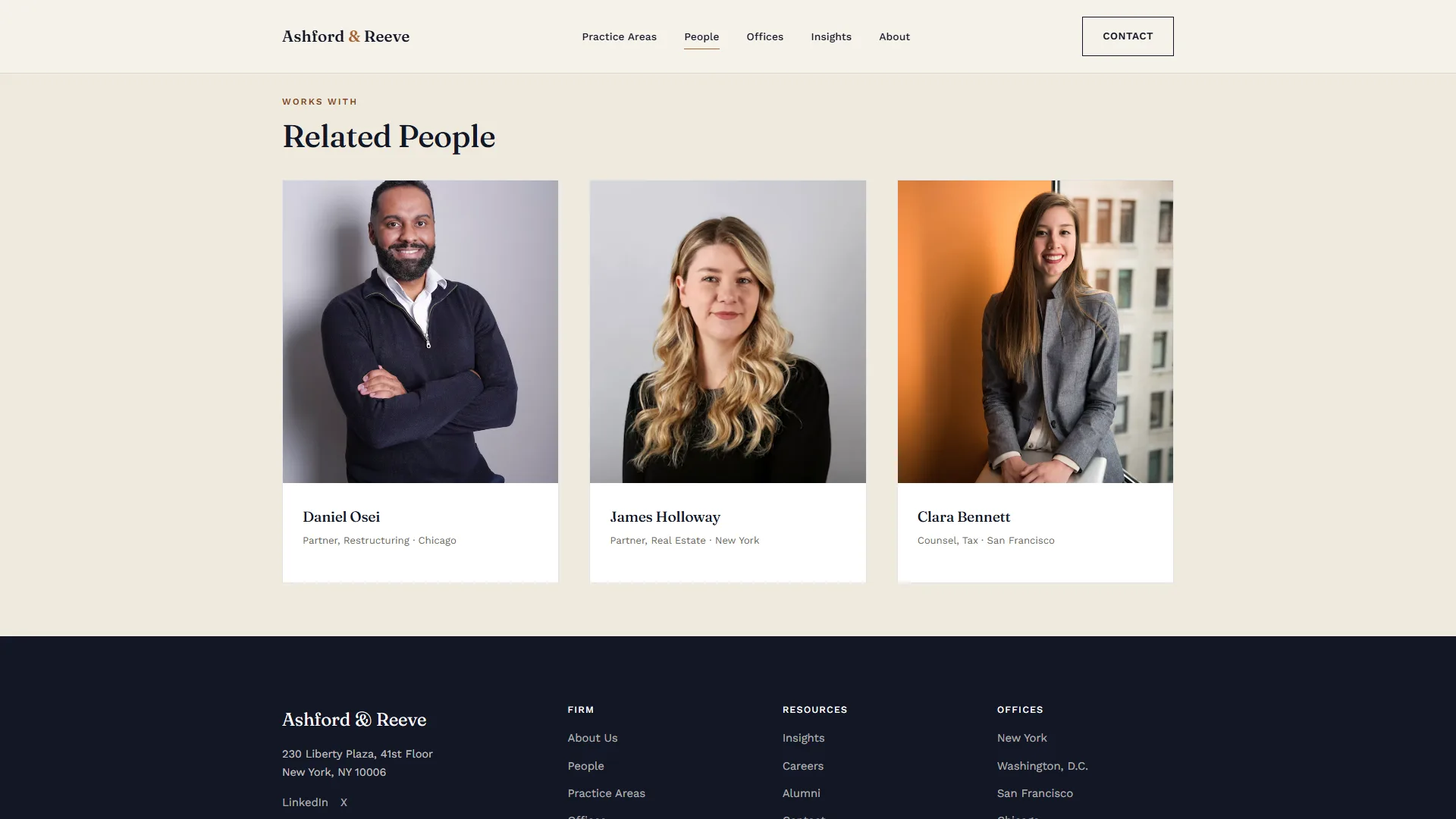 Attorney profile credentials section