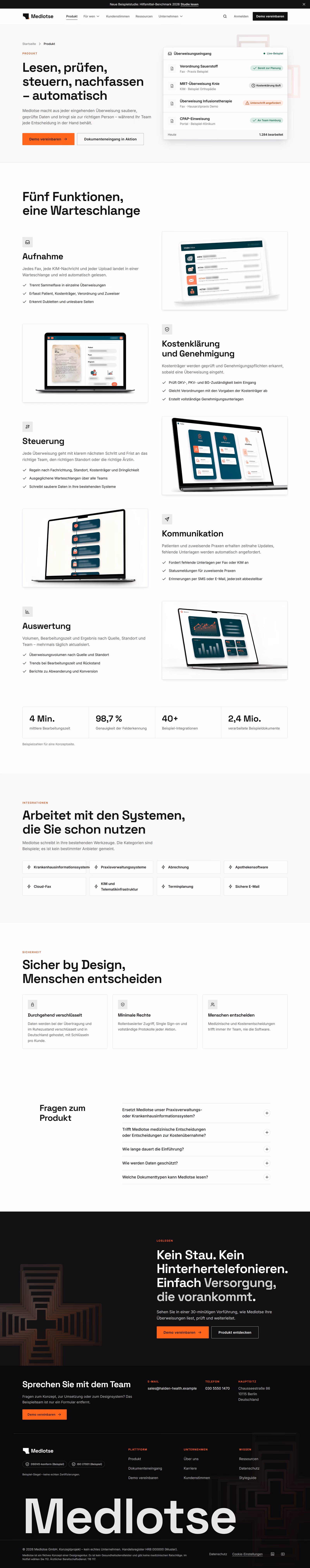 Medlotse Deutschland: Startseite, Produkt und Lösungen