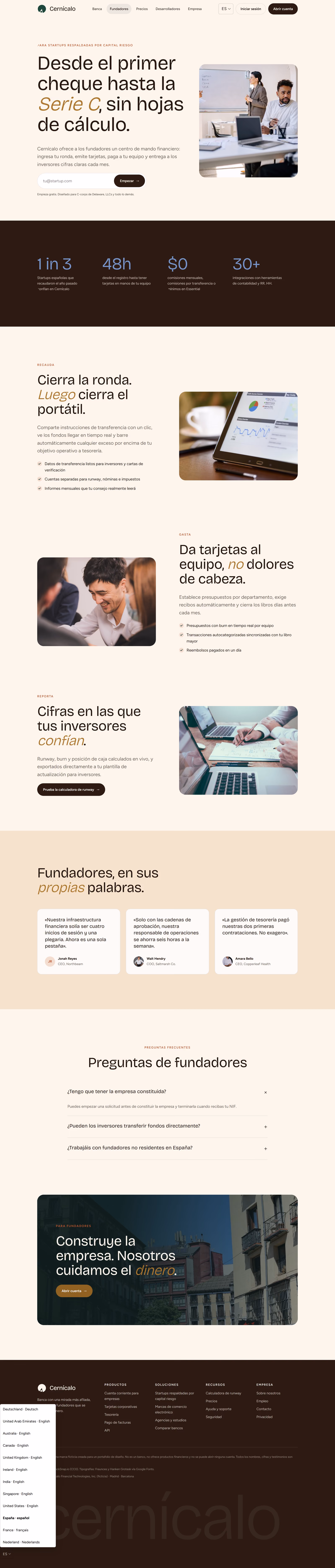 Cernícalo España: Portada y recorridos clave