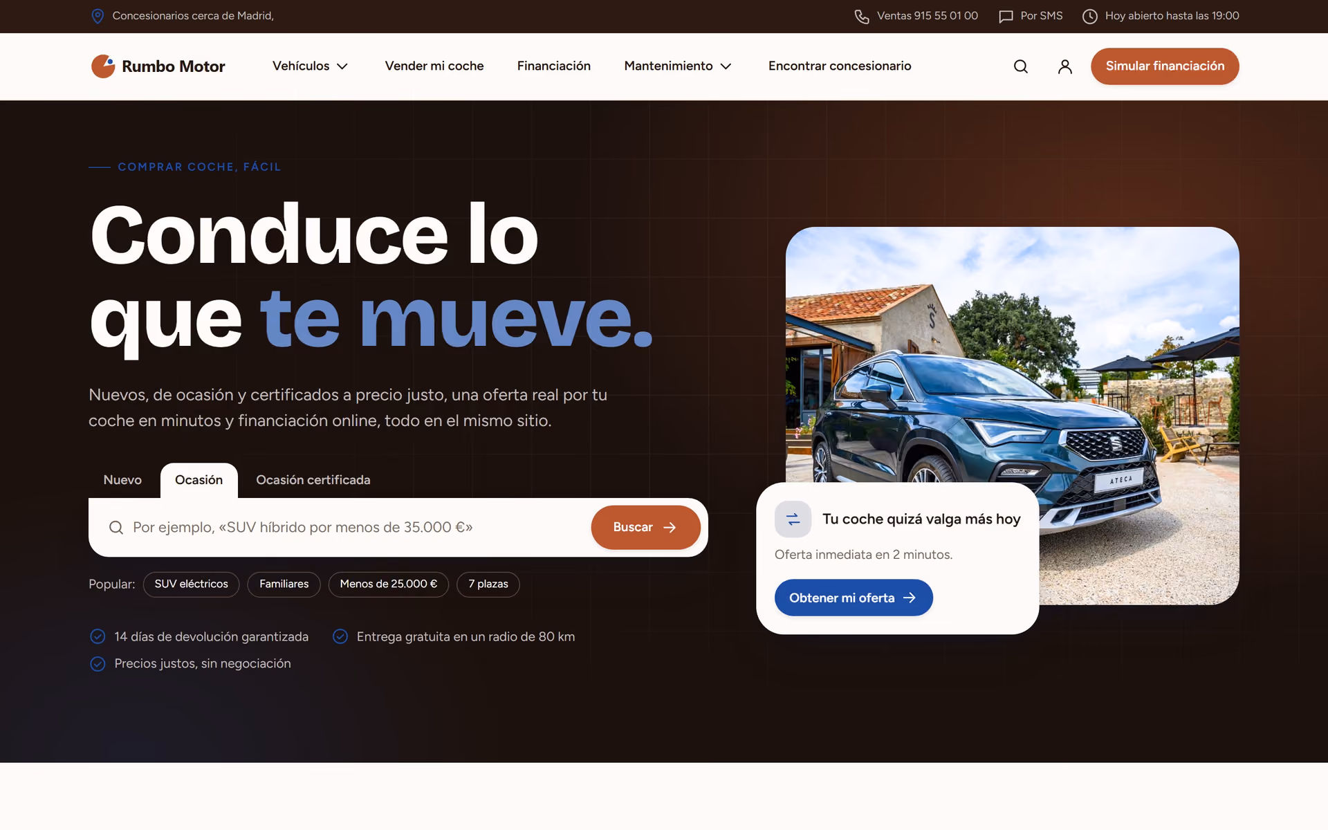 Rumbo Motor España: Portada, stock y financiación