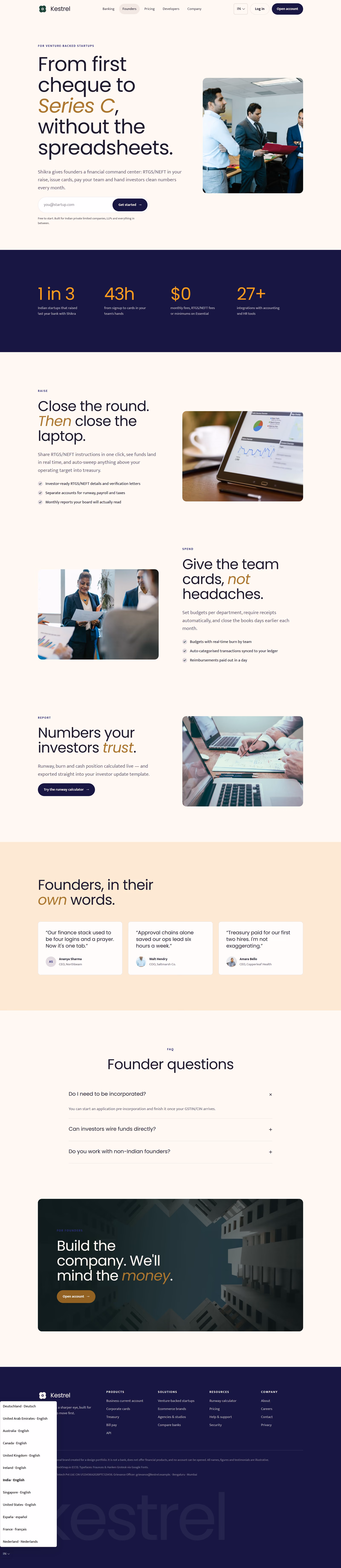 Shikra India: Homepage and key journeys