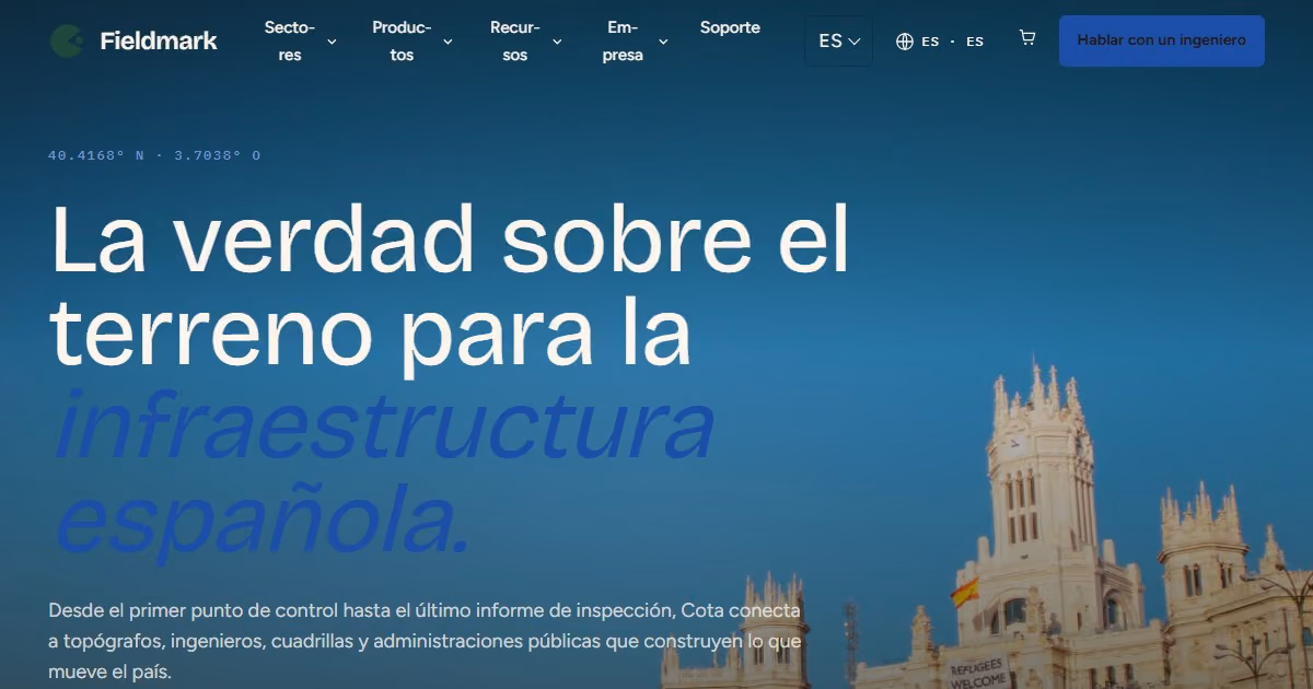 Cota España — diseño web civic tech para una ingeniería de infraestructuras