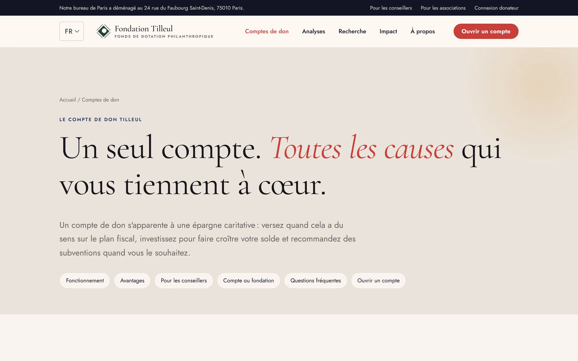 Fondation Tilleul France: Pensé pour la France