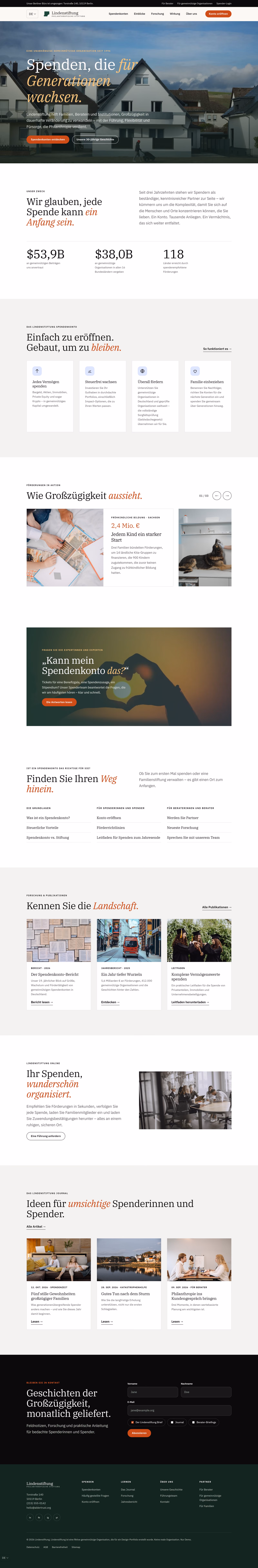 Lindenstiftung Deutschland: Das Briefing