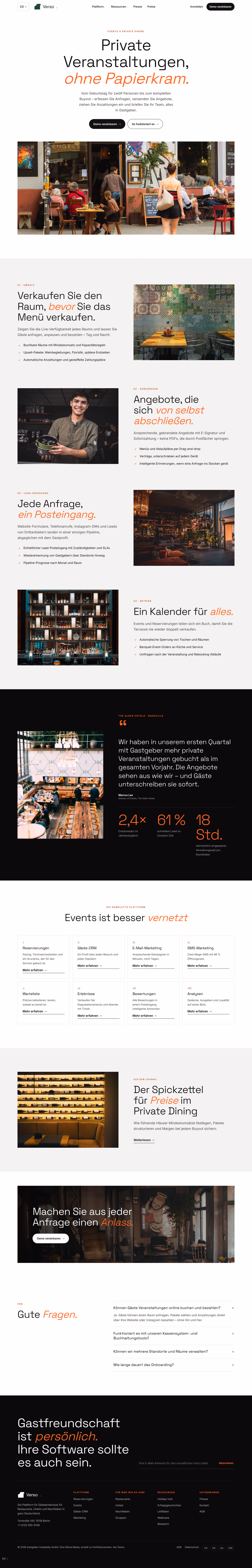Gastgeber Deutschland: Startseite und zentrale Seiten