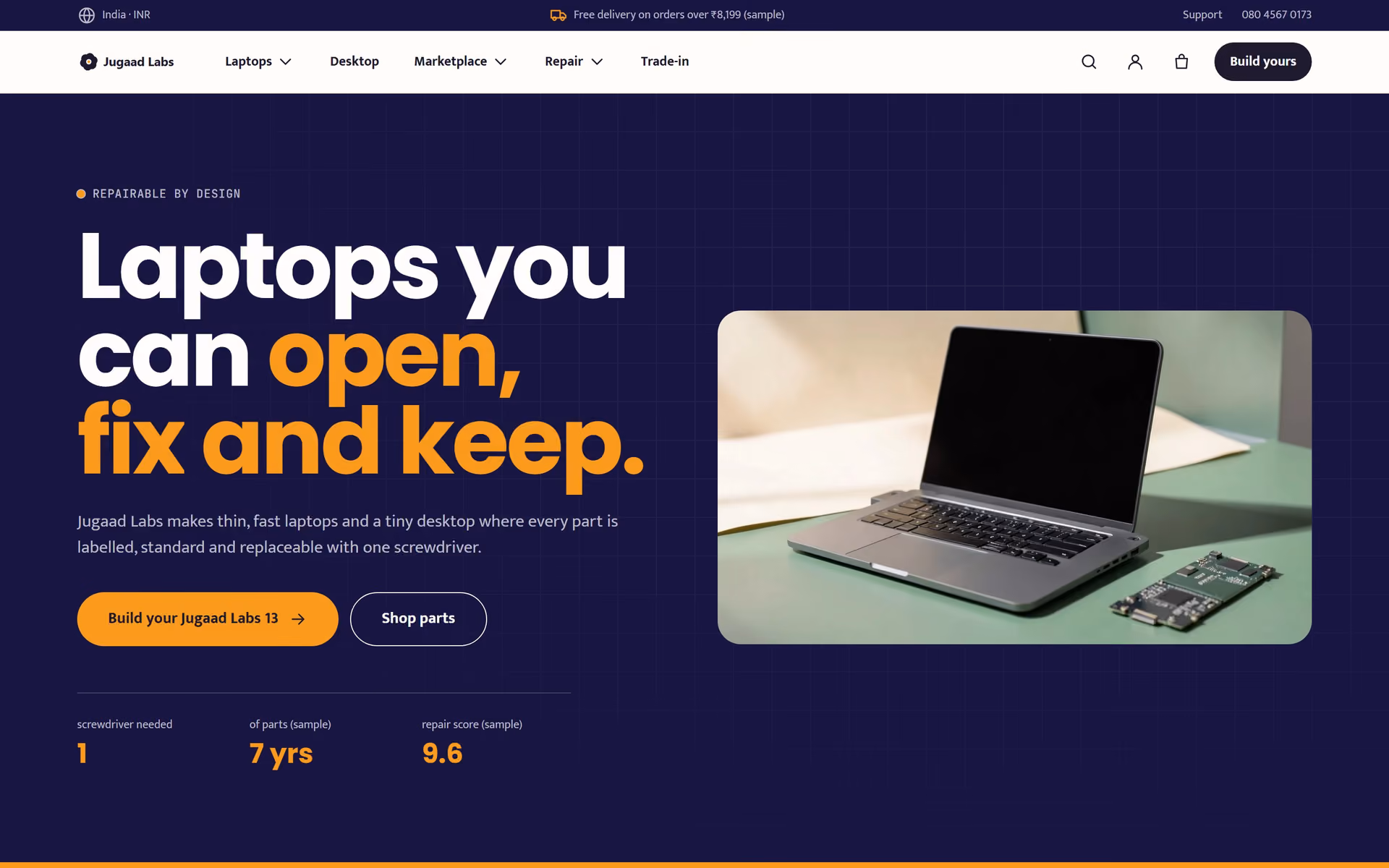 Jugaad Labs India: Homepage, configurator and marketplace