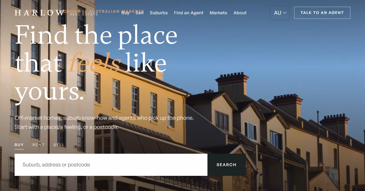Harlow Australia - real estate website design for a Sydney-led agency