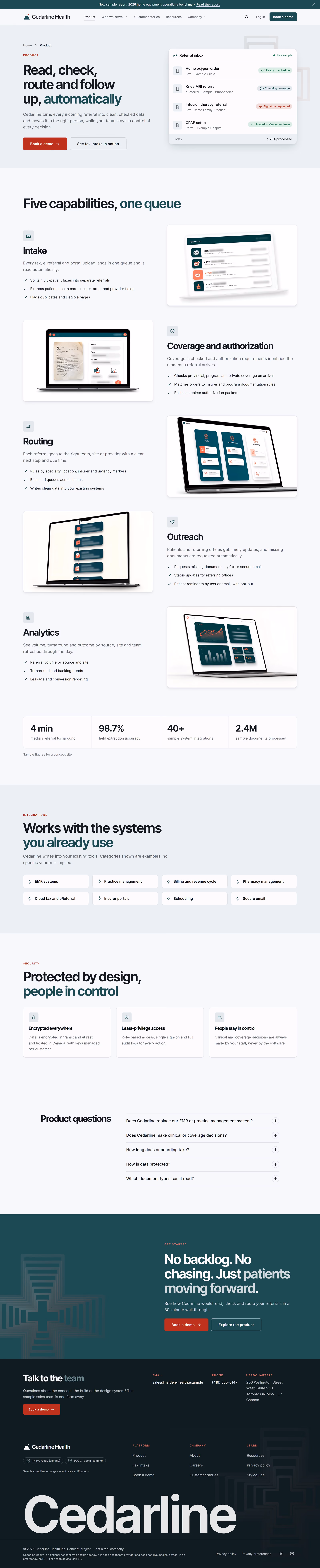 Cedarline Health Canada: Homepage, product and solutions
