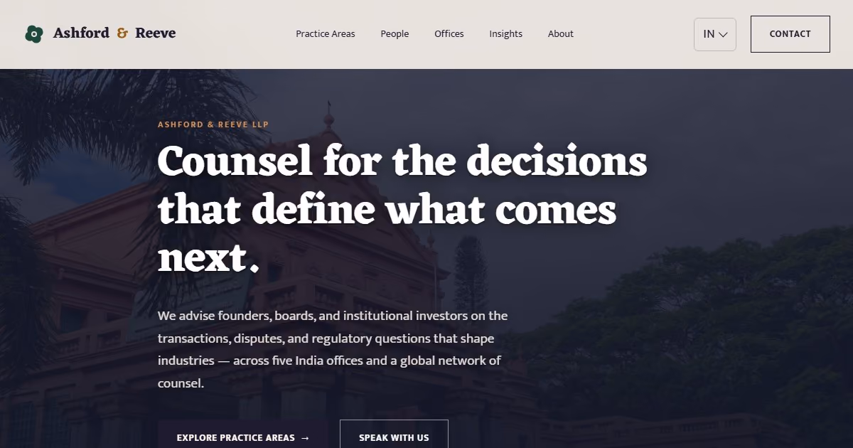 Mehra & Iyer India — law firm website design for a Bengaluru-led practice