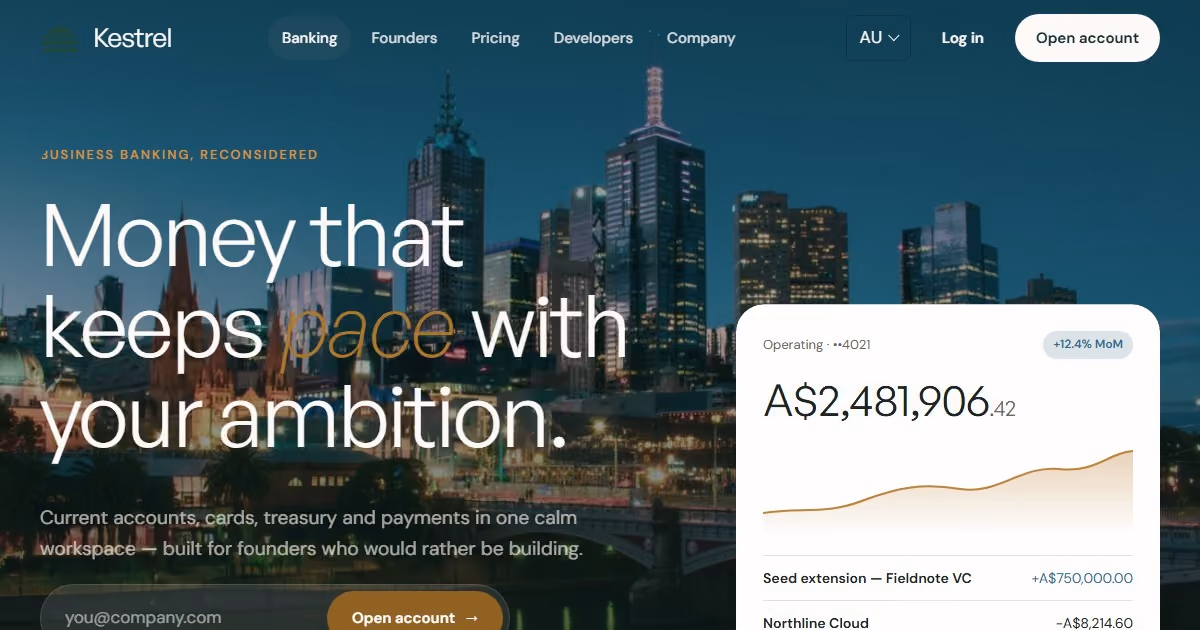 Magpie Australia: fintech website design for a Sydney-led platform