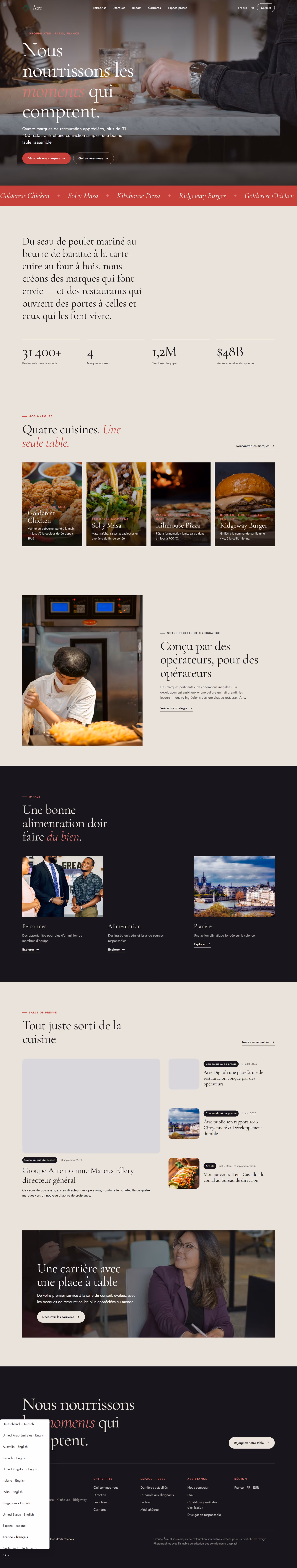 Âtre France: Le brief