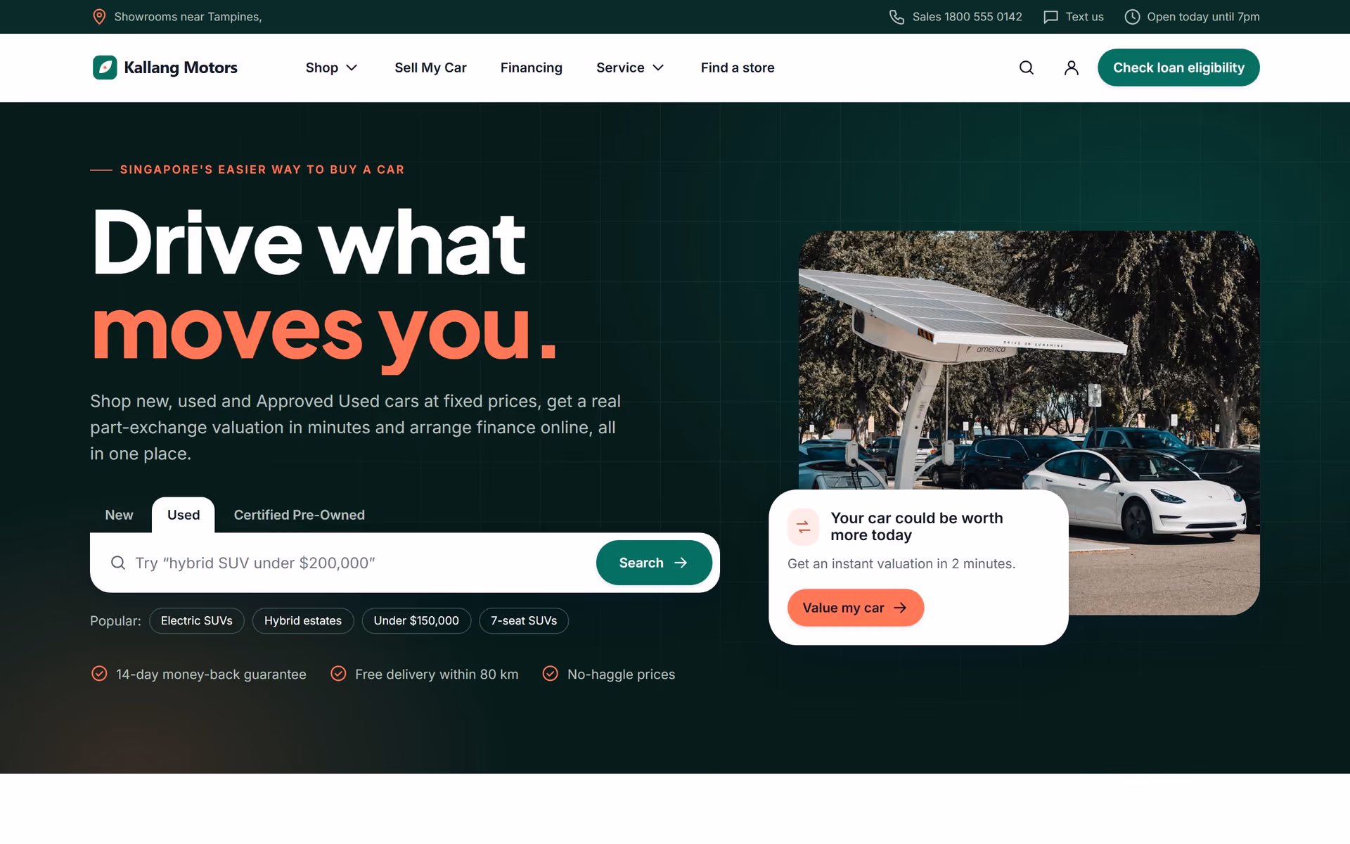 Kallang Motors Singapore: Homepage, inventory and finance