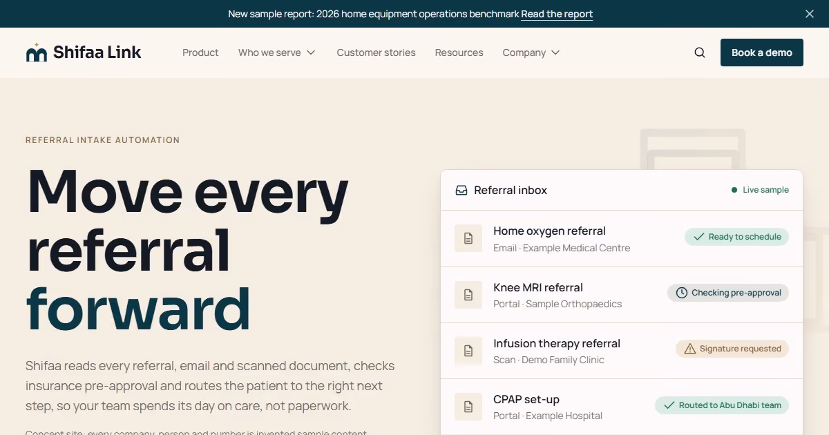 Shifaa Link UAE — healthcare referral platform design for Dubai and Abu Dhabi