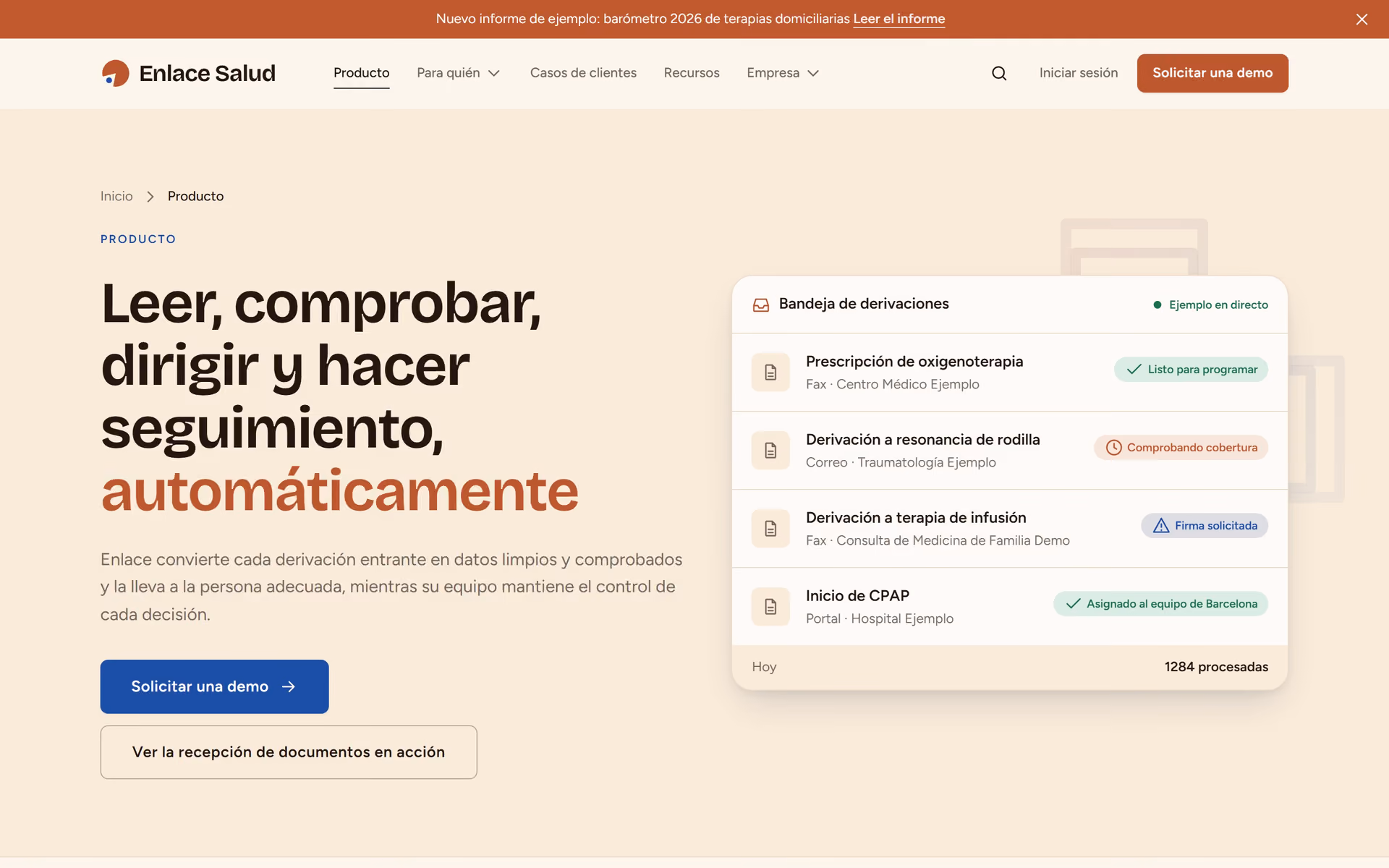 Enlace Salud España: Pensado para España