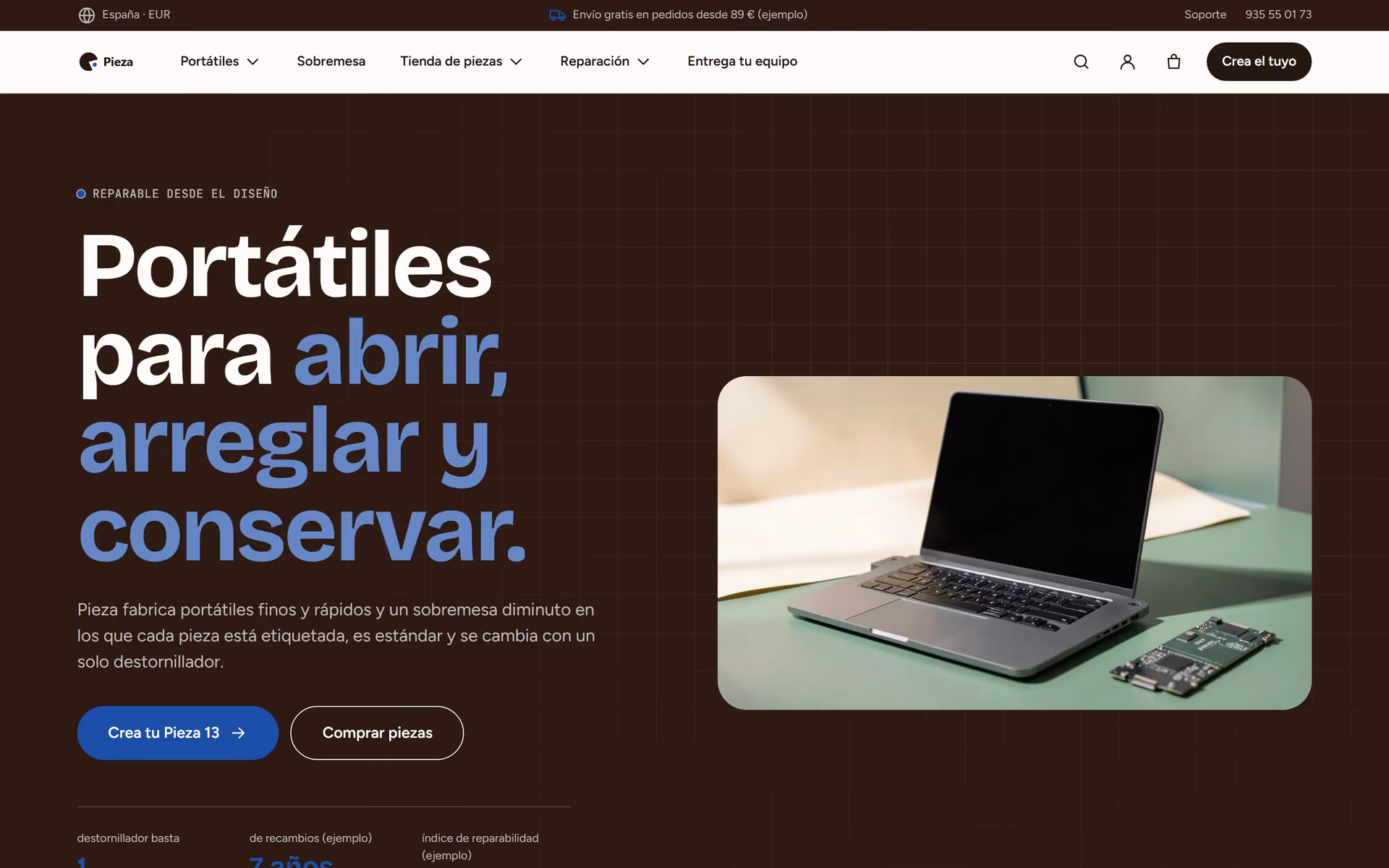 Pieza España: Portada, configurador y marketplace