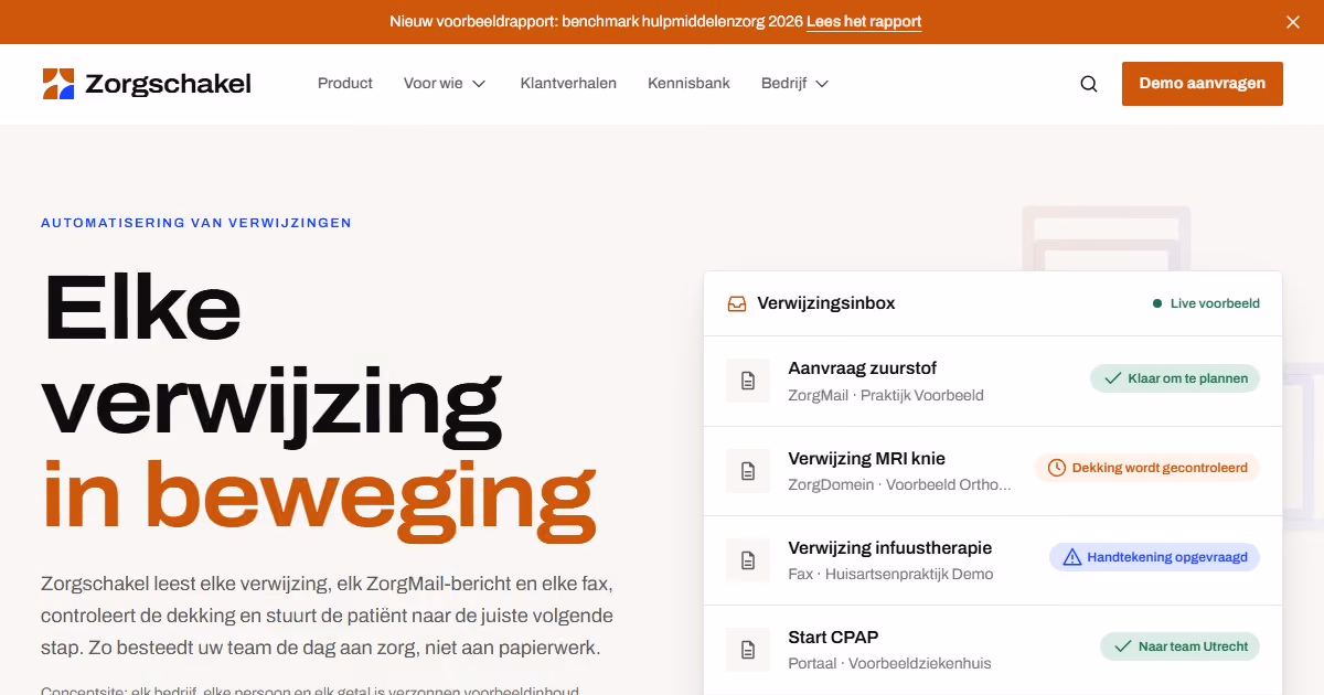 Zorgschakel Nederland - webdesign voor een verwijzingsplatform in de zorg