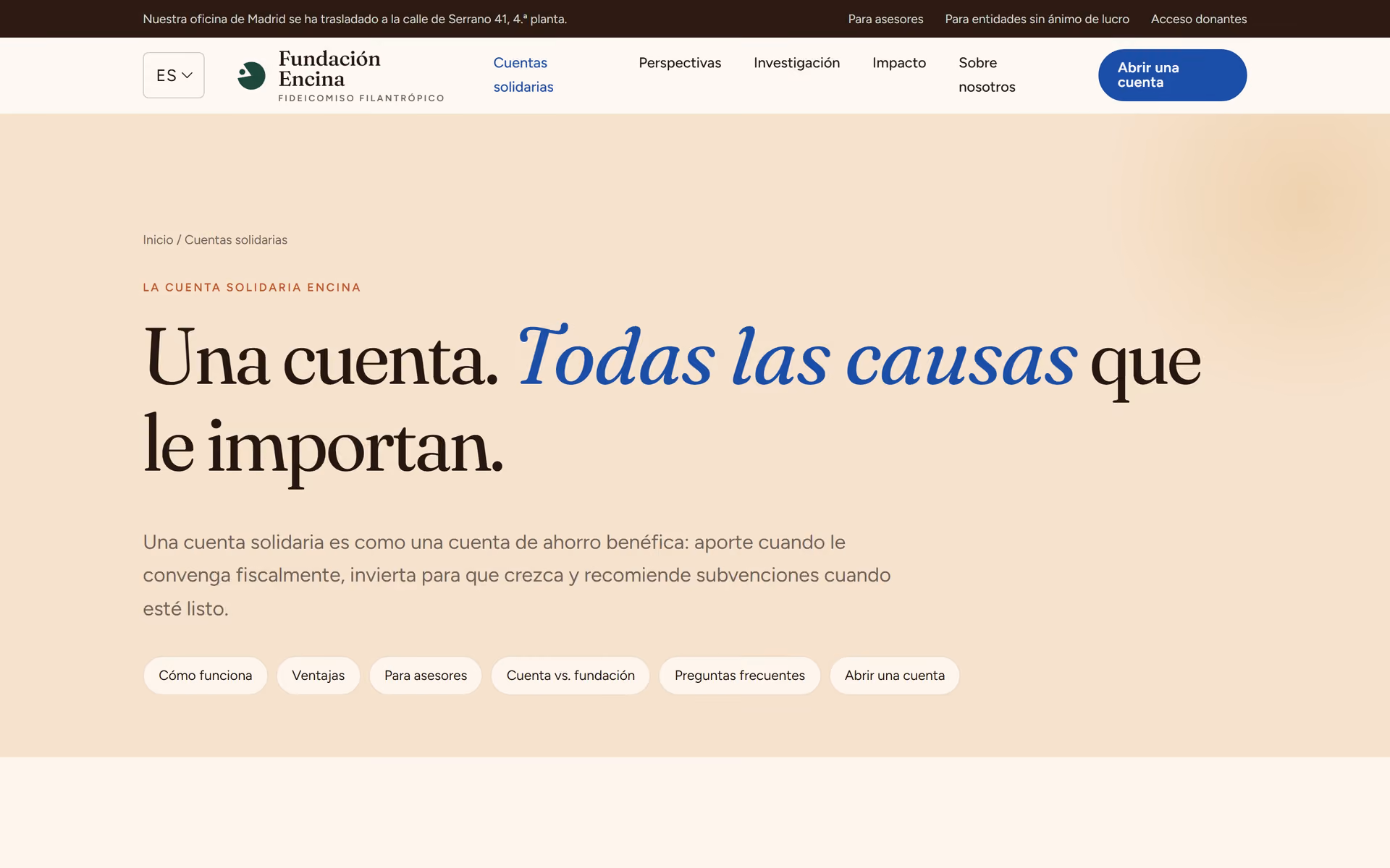 Fundación Encina España: Pensado para España