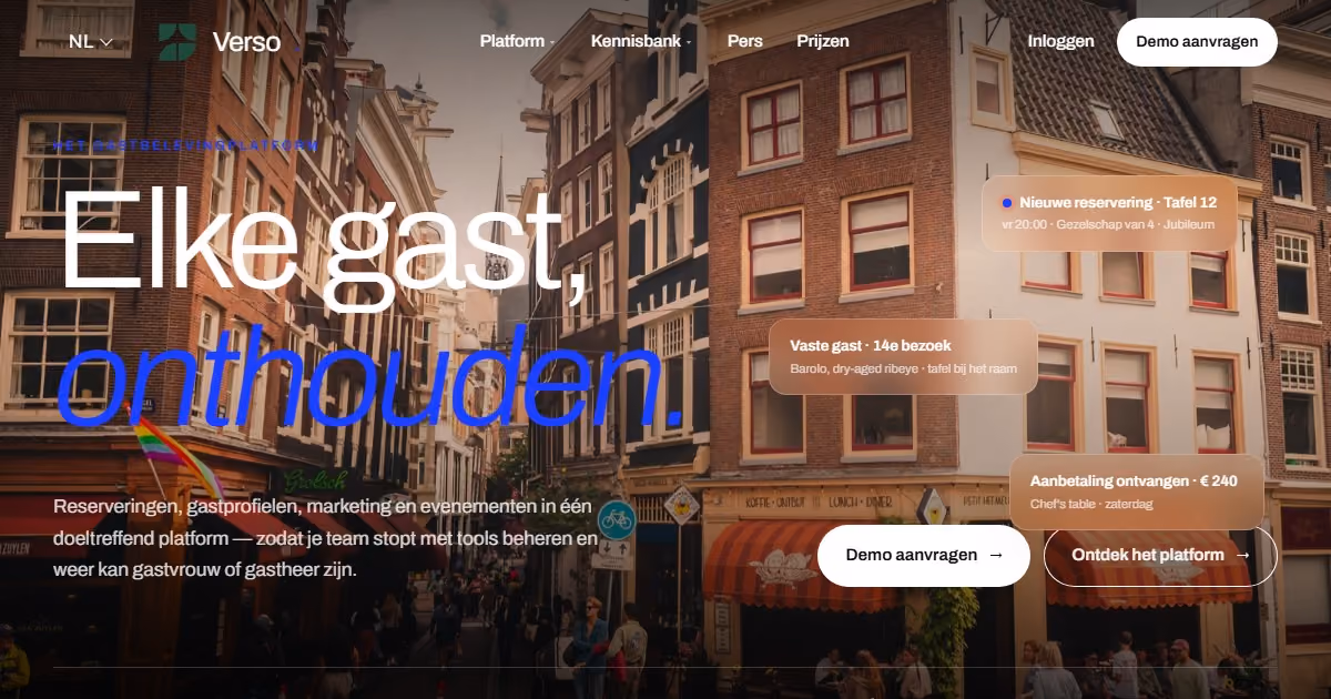 Gastvrij Nederland - webdesign voor horeca-SaaS