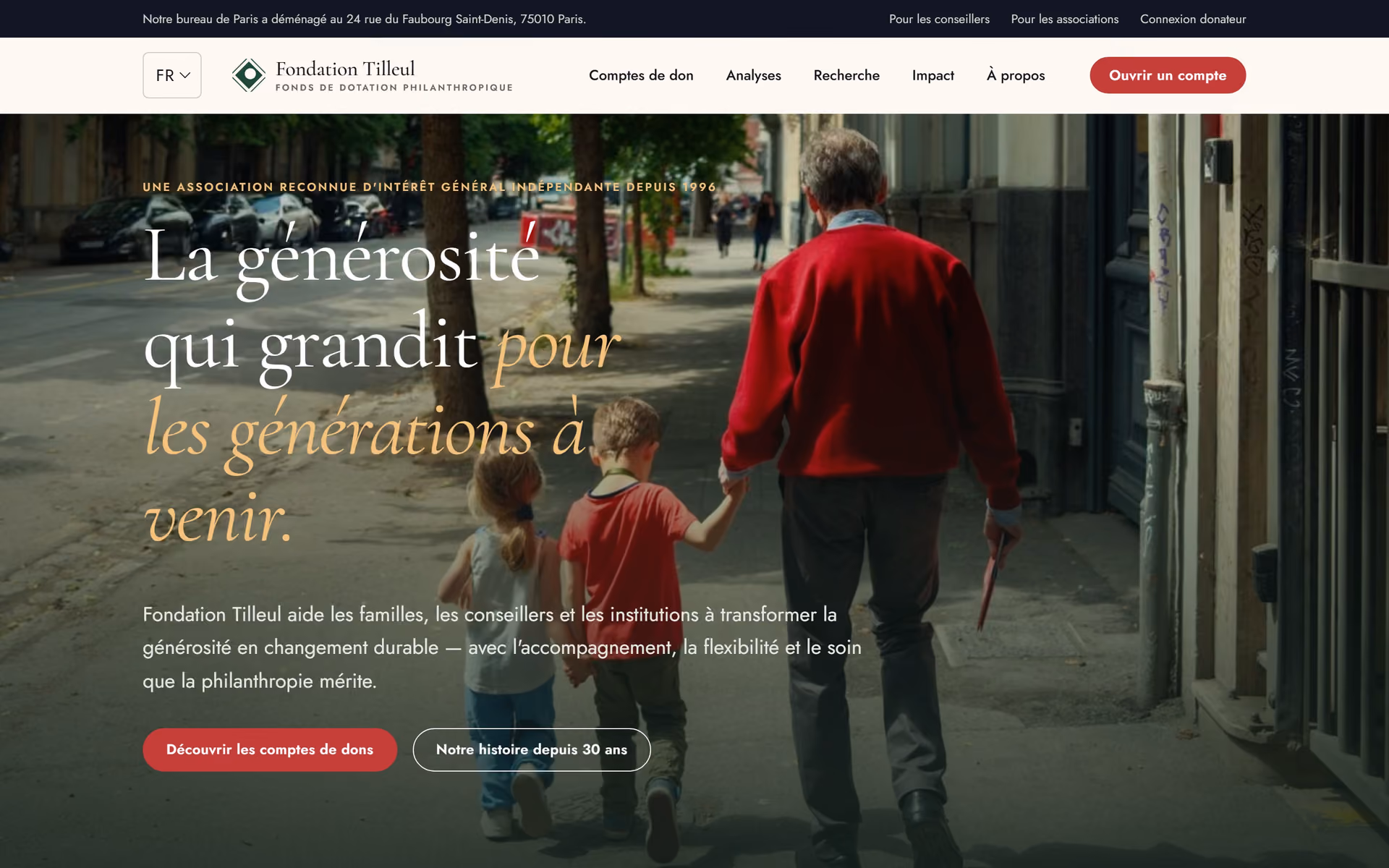 Fondation Tilleul France: Accueil et parcours clés