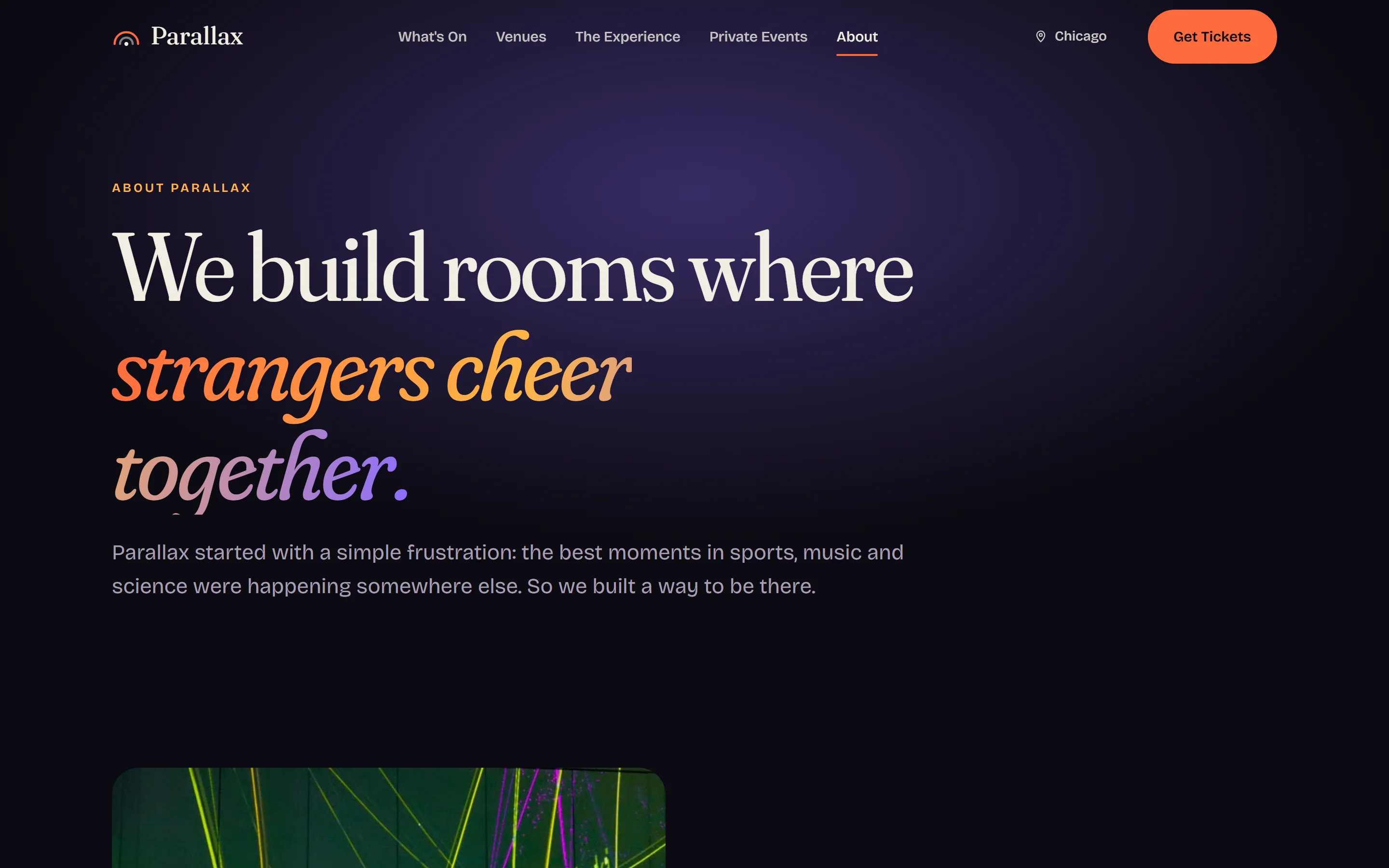 Cinematic display typography for an entertainment brand