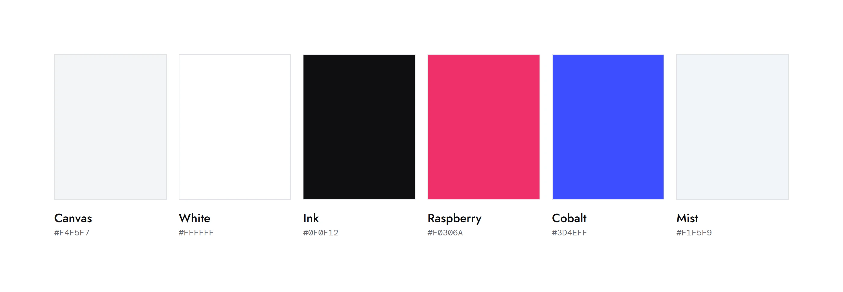 Reverie fashion brand color palette
