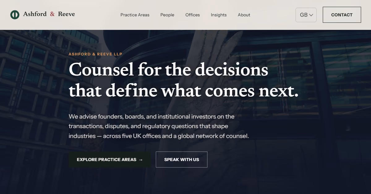 Pemberton & Hale UK — law firm website design for a London-led legal brand