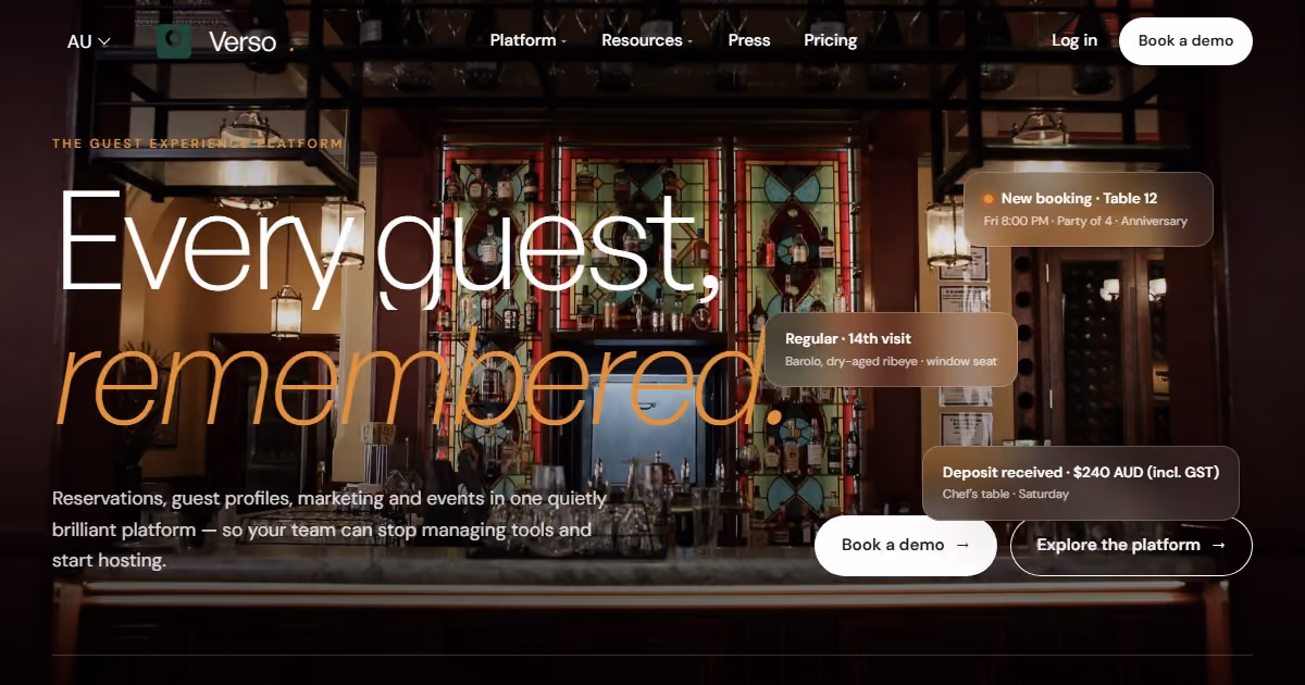 Shout Australia: hospitality website design for a guest experience platform