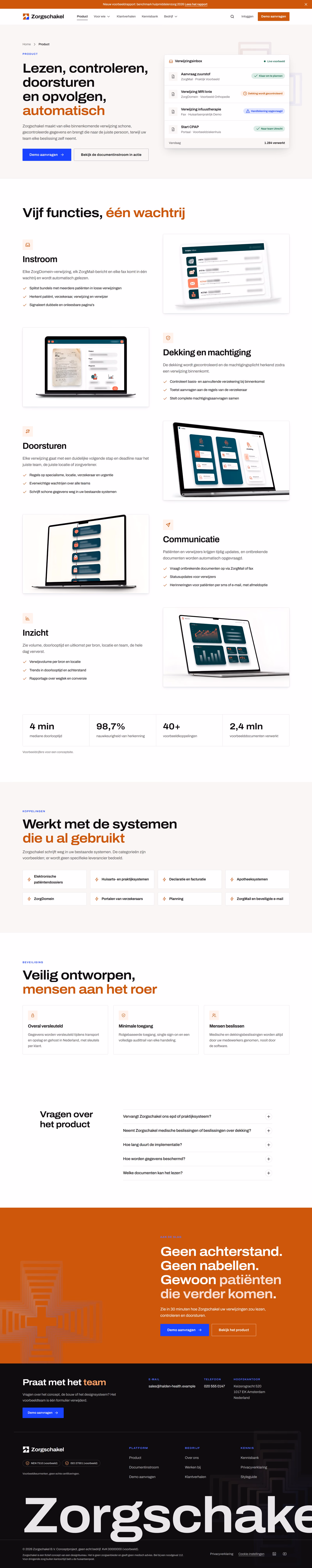 Zorgschakel Nederland: Homepage, product en oplossingen