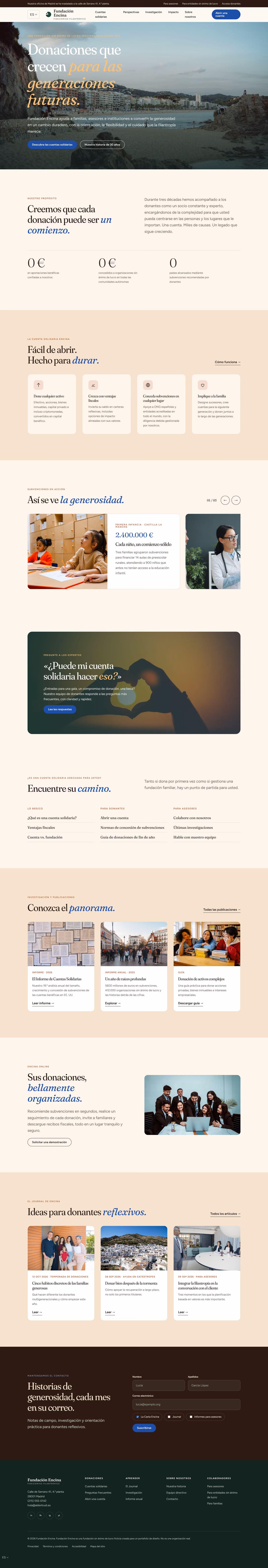 Fundación Encina España: El encargo