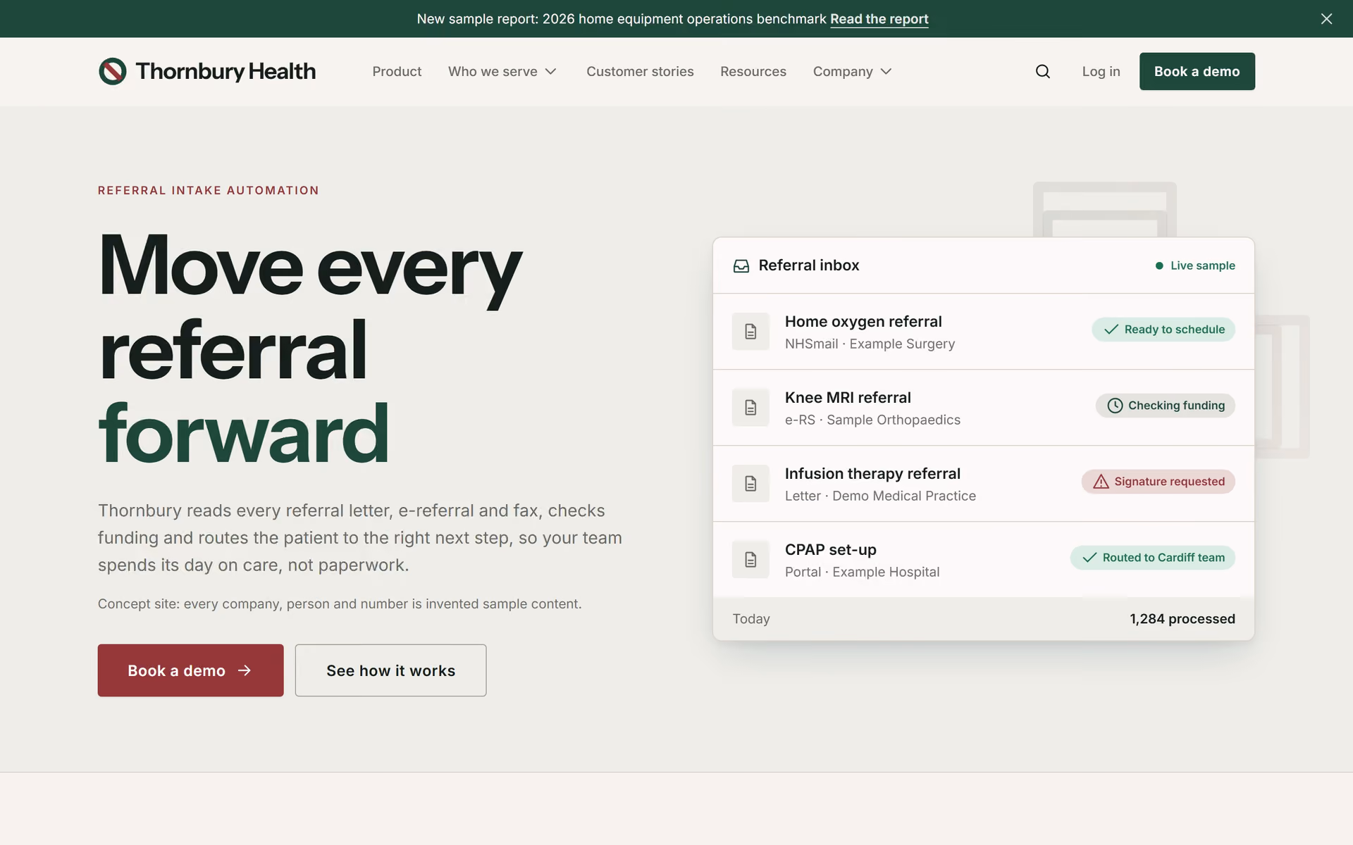 Thornbury Health UK: Homepage, product and solutions