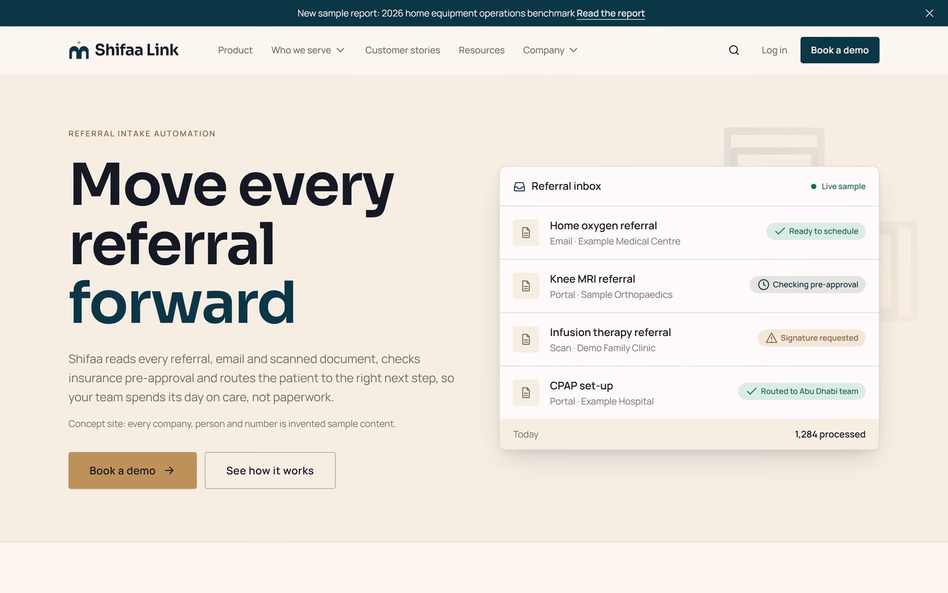 Shifaa Link UAE: Homepage, product and solutions